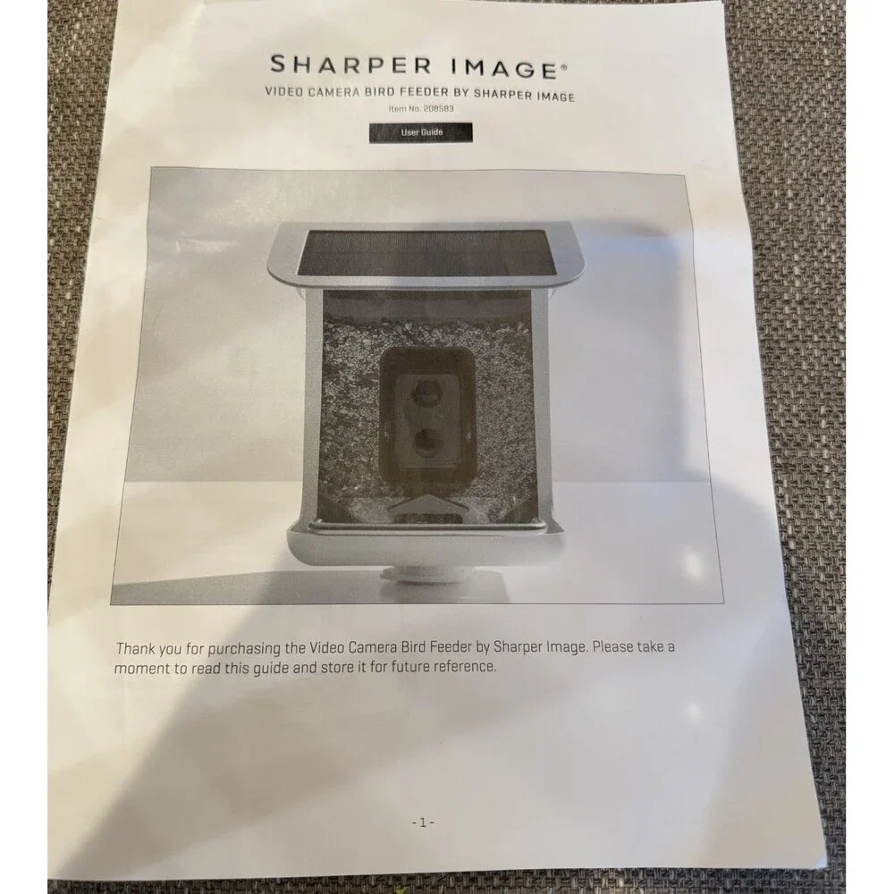 Sharper Image Smart Bird Feeder Video Camera Bird Feeder